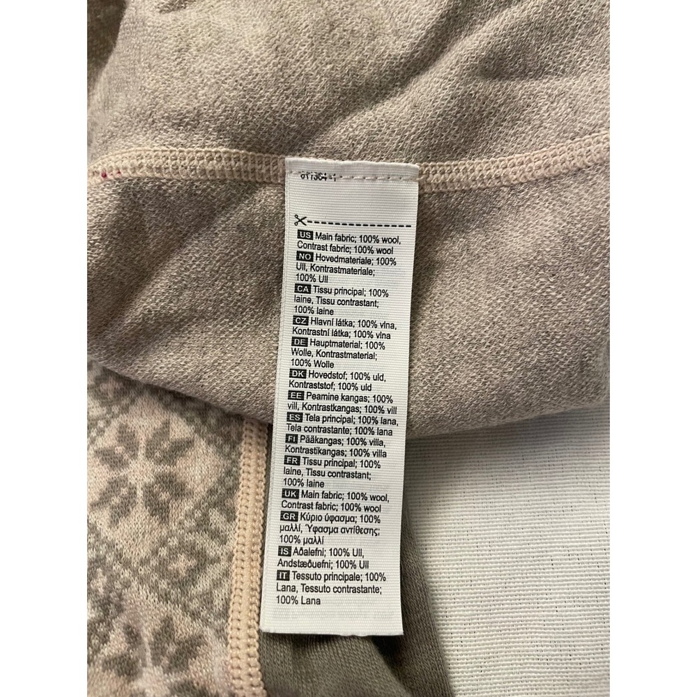 Kari Traa Rose Base Layer Top Womens Large Merino Wool Nordic Taupe 611364 - Picture 7 of 8